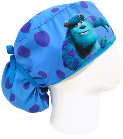 Gorro Quirúrgico Mujer y Portacarnet Monsters Inc Azul - gorro antifluido para mujer Doctools - foto 2