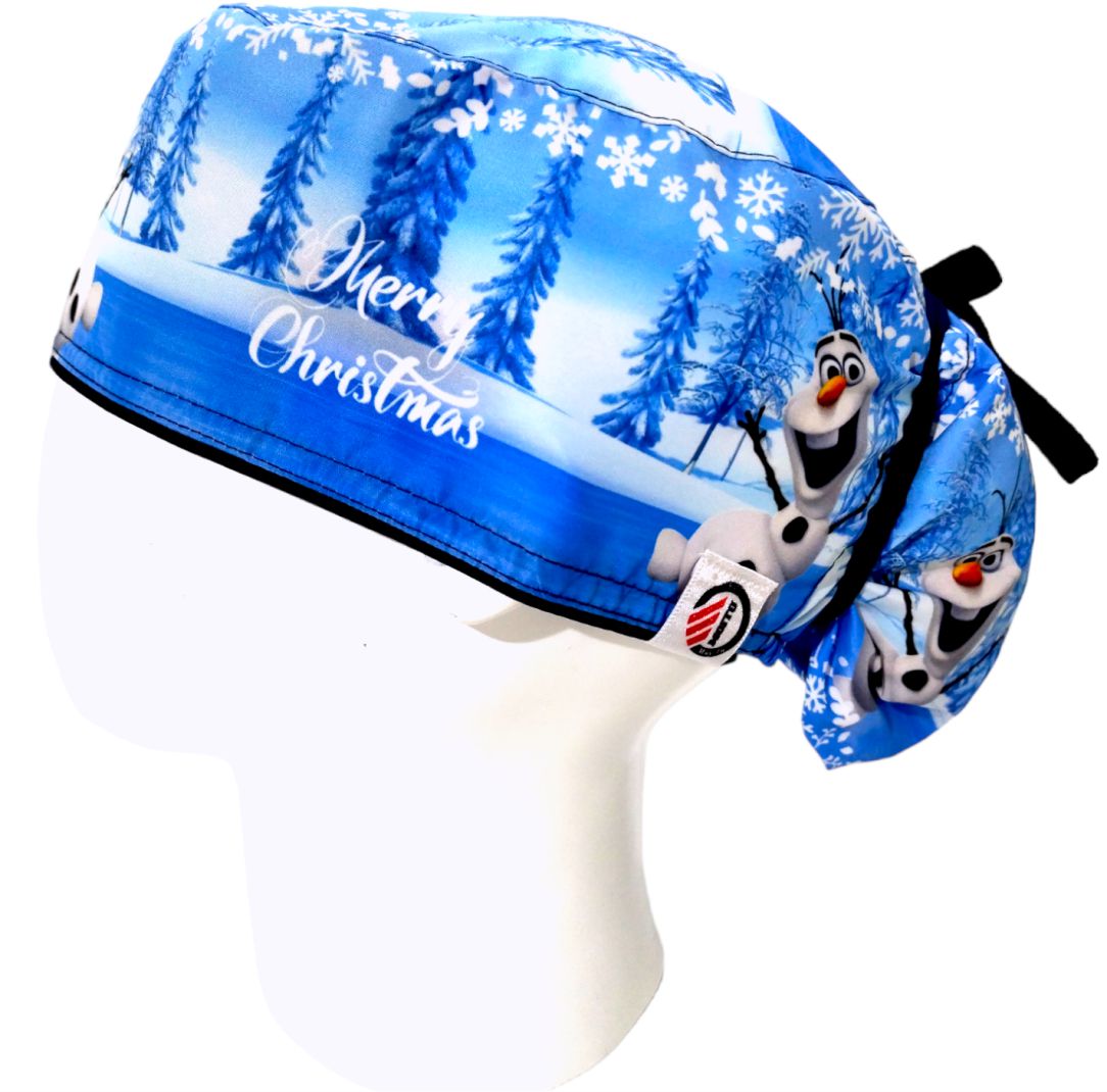 Gorro Quirúrgico Mujer y Portacarnet Olaf Azul Frozen - gorro antifluido para mujer Doctools - foto 1