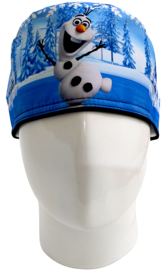 Gorro Quirúrgico Mujer y Portacarnet Olaf Azul Frozen - gorro antifluido para mujer Doctools - foto 3