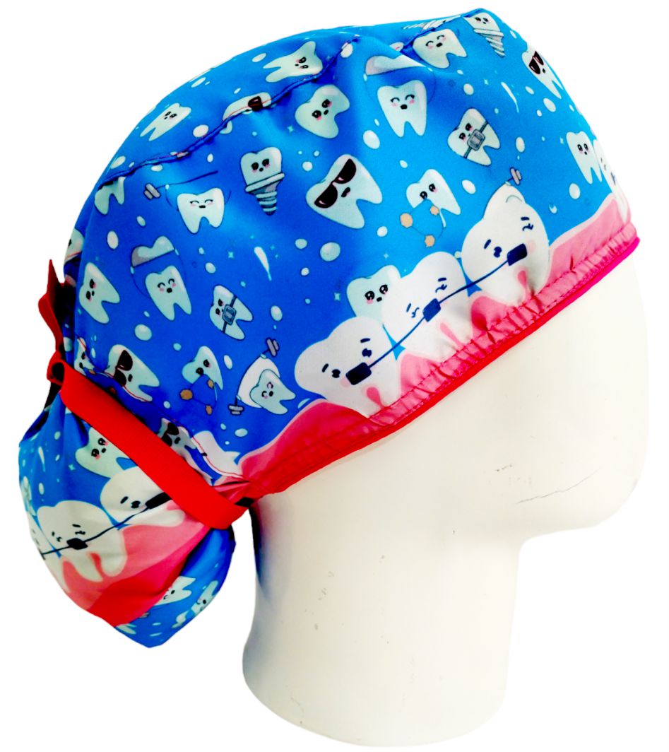Gorro Quirúrgico Mujer y Portacarnet Ortodoncia - gorro antifluido para mujer Doctools - foto 2