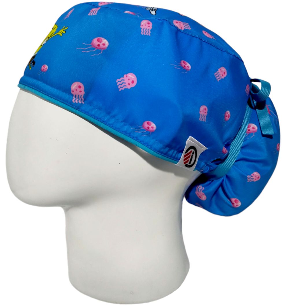 Gorro Quirúrgico Mujer y Portacarnet Patricio Estrella Azul Clásico - gorro antifluido para mujer Doctools - foto 1