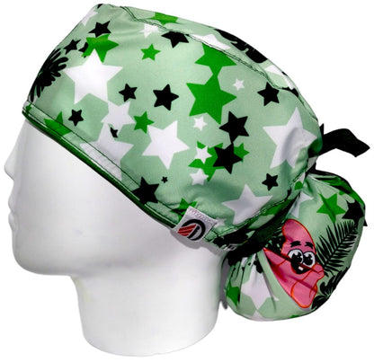 Gorro Quirúrgico Mujer y Portacarnet Patricio Estrella Verde - gorro antifluido para mujer Doctools - foto 1