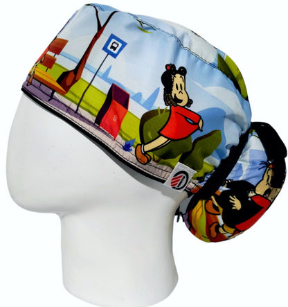 Gorro Quirúrgico Mujer y Portacarnet Pequeña Lulú - gorro antifluido para mujer Doctools - foto 1