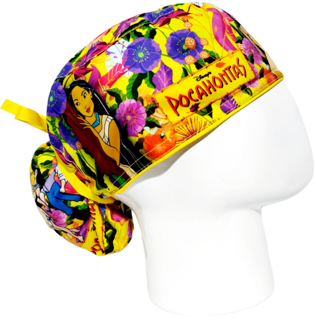 Gorro Quirúrgico Mujer y Portacarnet Pocahontas Amarillo - gorro antifluido para mujer Doctools - foto 2