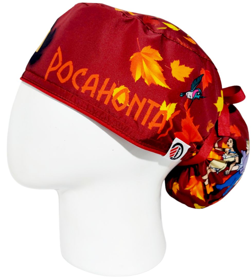Gorro Quirúrgico Mujer y Portacarnet Pocahontas Vinotinto - gorro antifluido para mujer Doctools - foto 1
