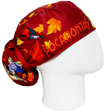 Gorro Quirúrgico Mujer y Portacarnet Pocahontas Vinotinto - gorro antifluido para mujer Doctools - foto 2