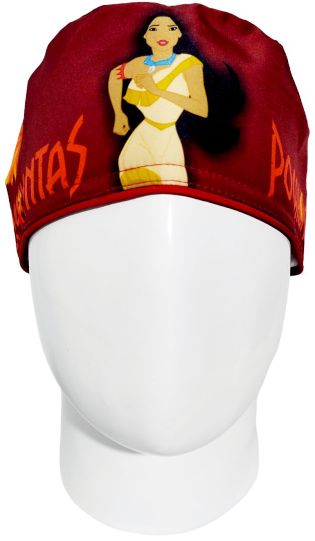 Gorro Quirúrgico Mujer y Portacarnet Pocahontas Vinotinto - gorro antifluido para mujer Doctools - foto 3