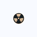 Pin Metálico Radiation Symbol