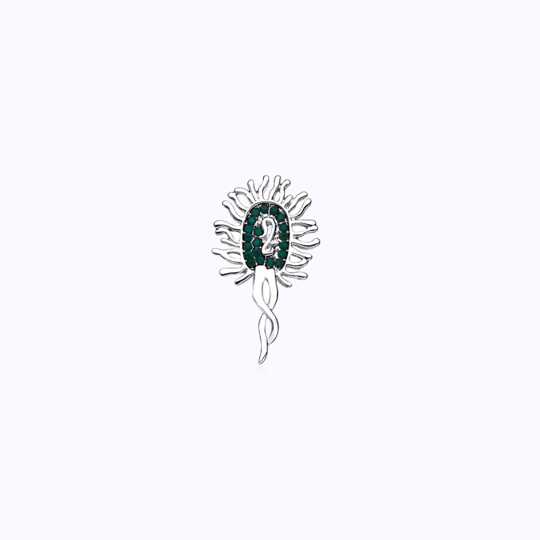 Pin Metálico Microorganismo Elegante