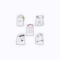 Set x5 de Pines Metálicos Mood Blob