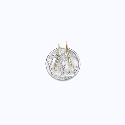 Metal Coffin Skeleton Pin