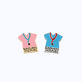 Set x2 Pines Metálicos "Superhero in Scrubs" Rosa y Azul
