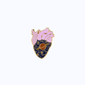 Pin Metálico Corazón Anatómico Galaxia y Planeta Saturno