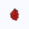 Pin Metálico Corazón Anatómico Abrazo Self-Love Rojo