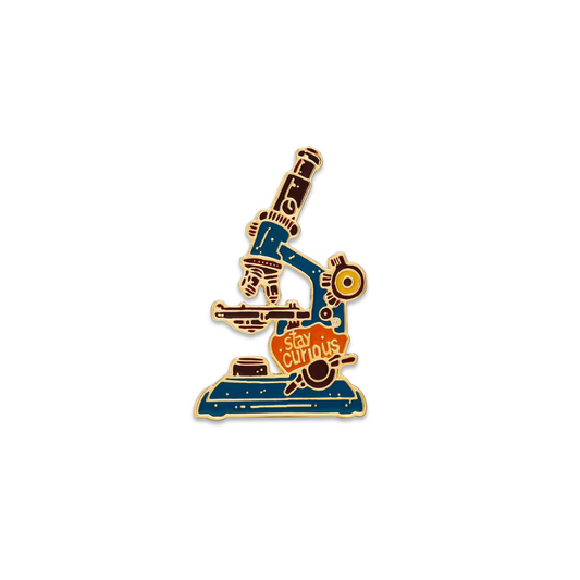 Stay Curious Microscope Metal Pin