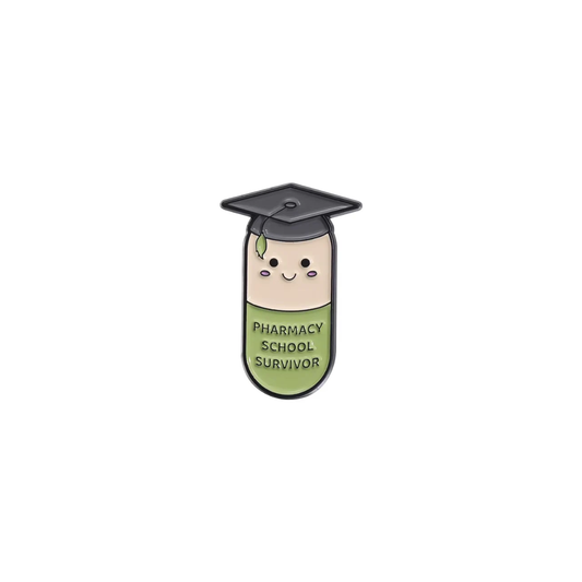 Metallic Pin Pharmacy School Survivor
