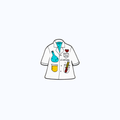 Pin Metálico Lab Coat Love