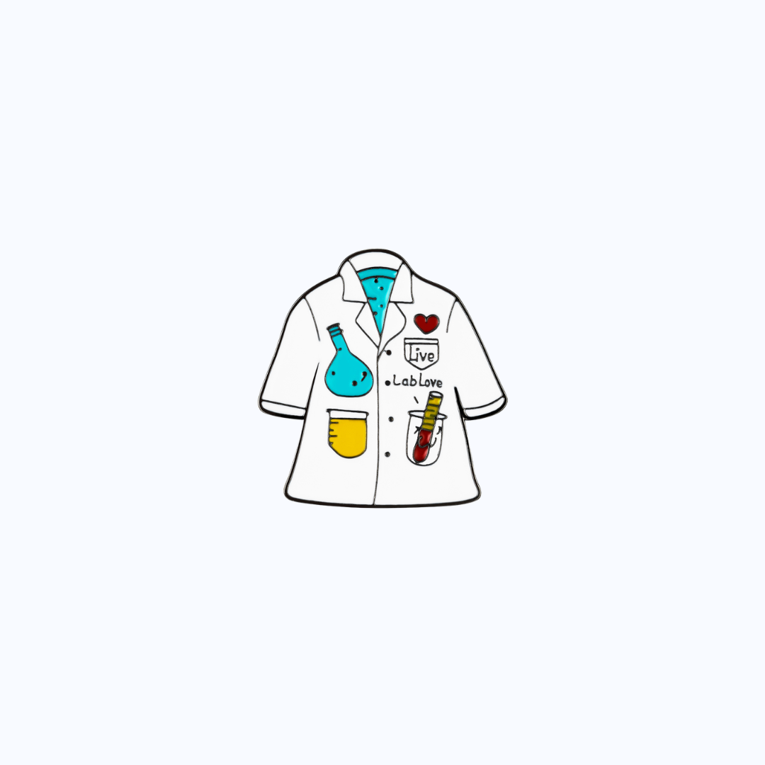 Pin Metálico Lab Coat Love