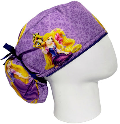 Gorro Quirúrgico Mujer y Portacarnet Rapunzel Morada - gorro antifluido para mujer Doctools - foto 2