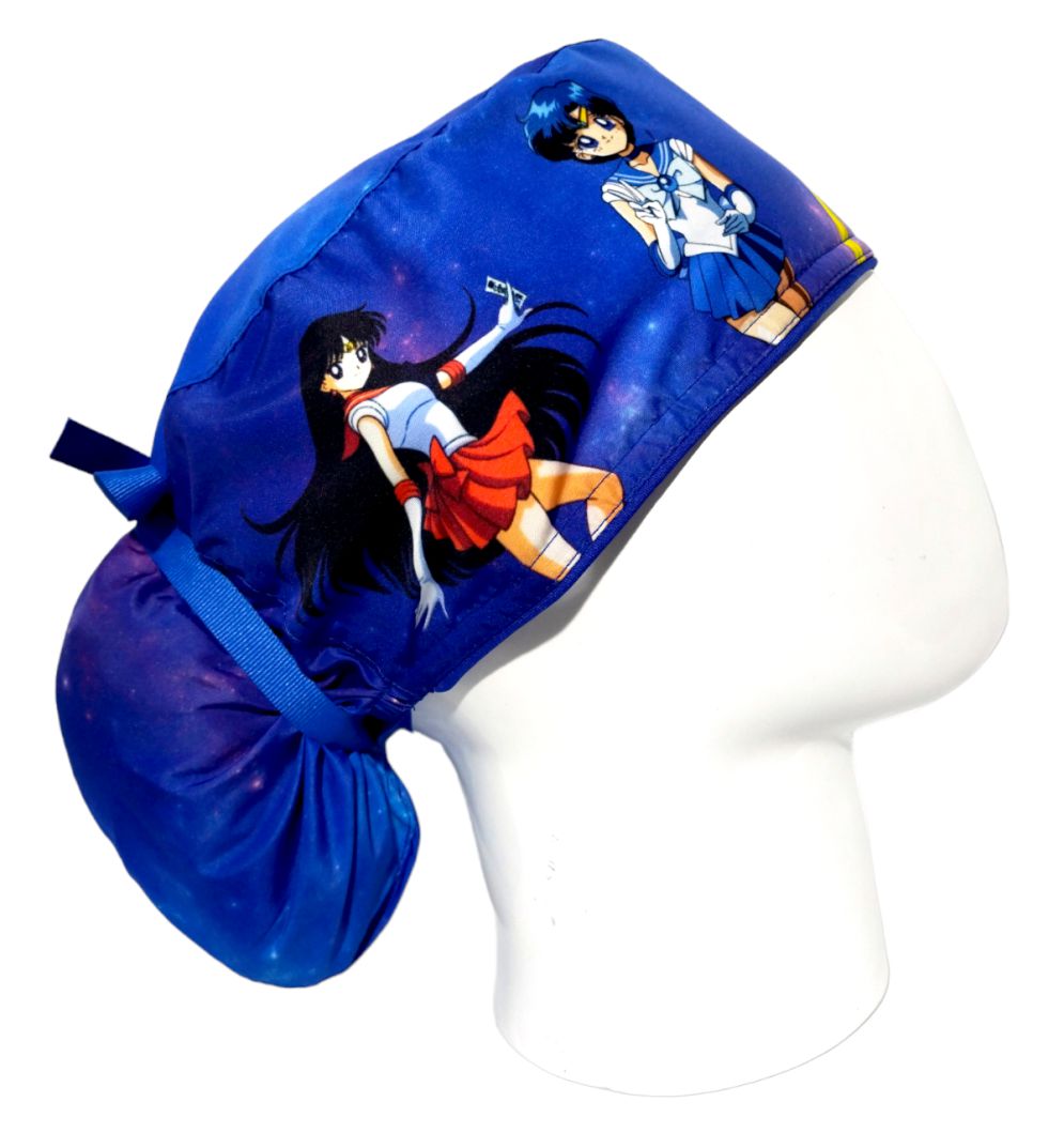 Gorro Quirúrgico Mujer y Portacarnet Sailor Moon Friends - gorro antifluido para mujer Doctools - foto 2