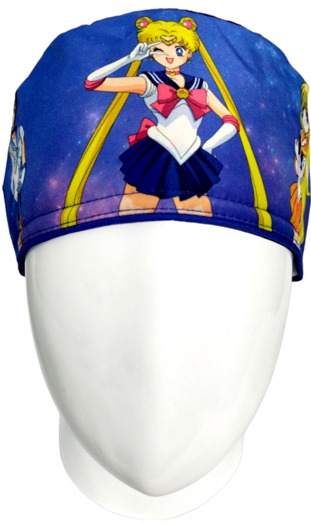 Gorro Quirúrgico Mujer y Portacarnet Sailor Moon Friends - gorro antifluido para mujer Doctools - foto 3