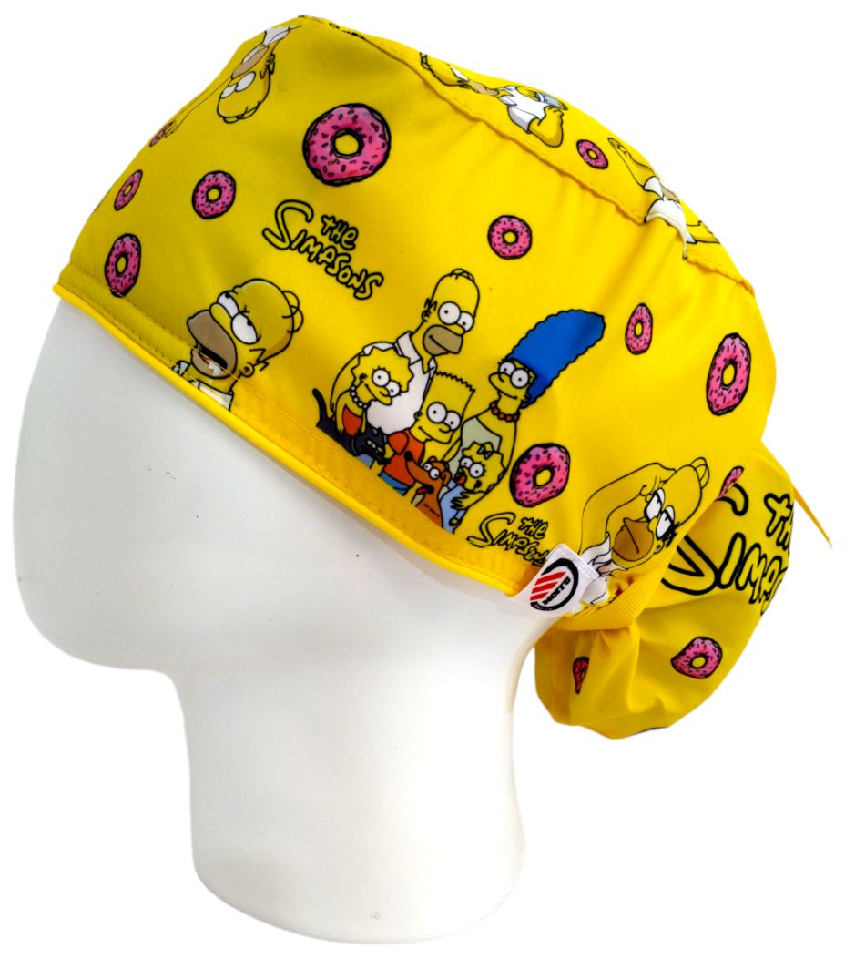 Gorro Quirúrgico Mujer y Portacarnet Simpson Amarillo - gorro antifluido para mujer Doctools - foto 1
