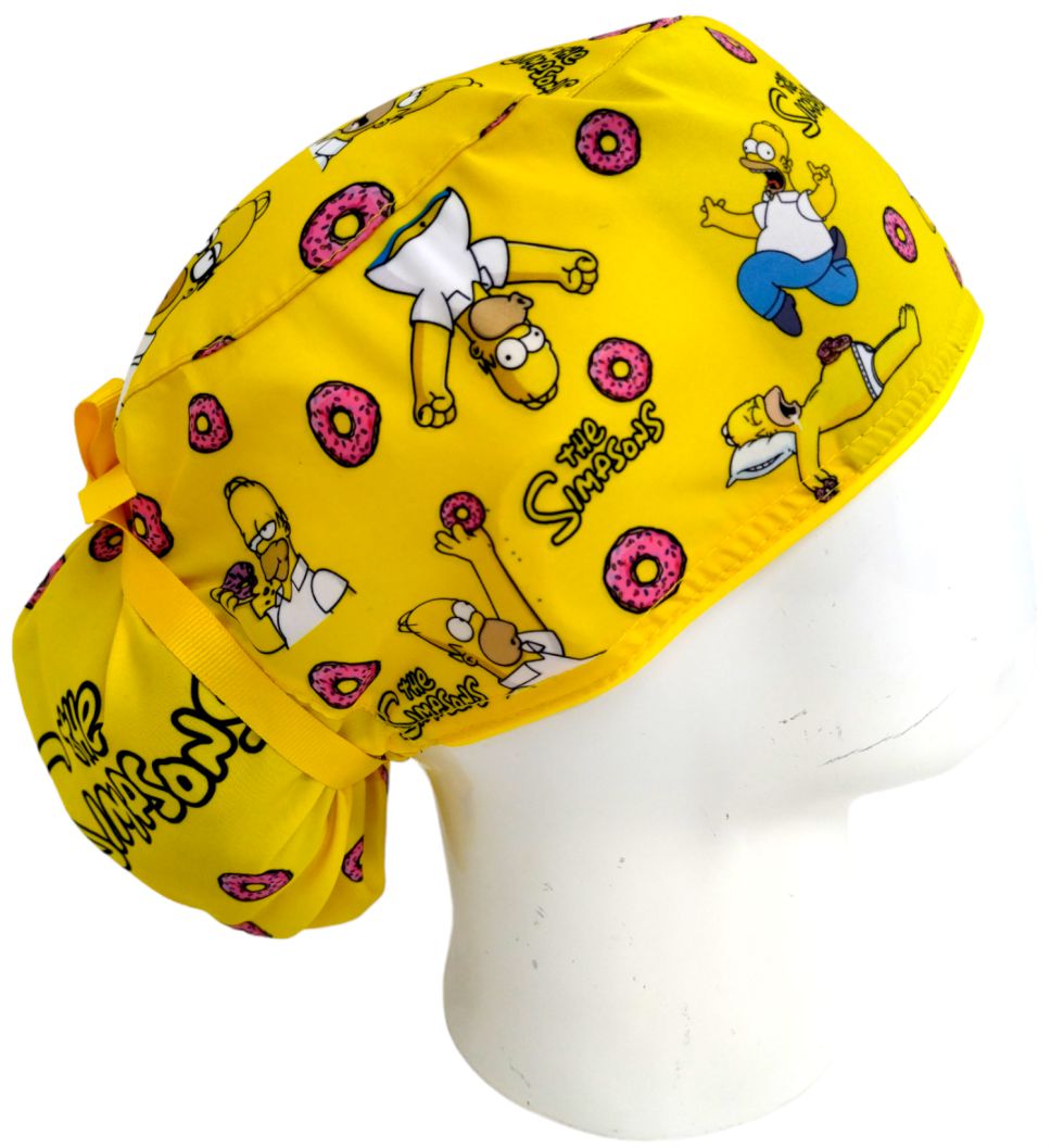 Gorro Quirúrgico Mujer y Portacarnet Simpson Amarillo - gorro antifluido para mujer Doctools - foto 2