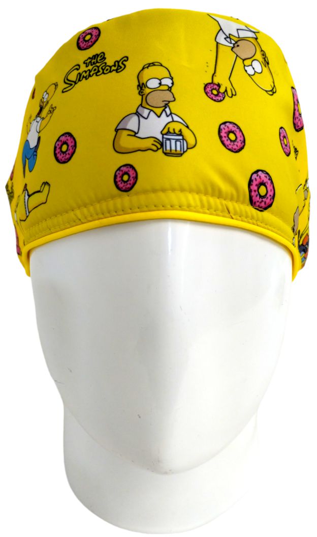 Gorro Quirúrgico Mujer y Portacarnet Simpson Amarillo - gorro antifluido para mujer Doctools - foto 3