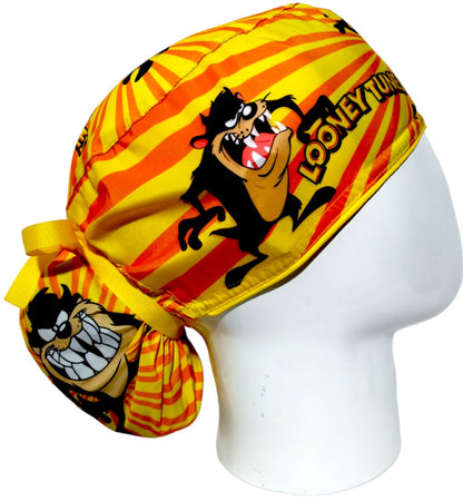 Gorro Quirúrgico Mujer y Portacarnet Taz Amarillo - gorro antifluido para mujer Doctools - foto 2