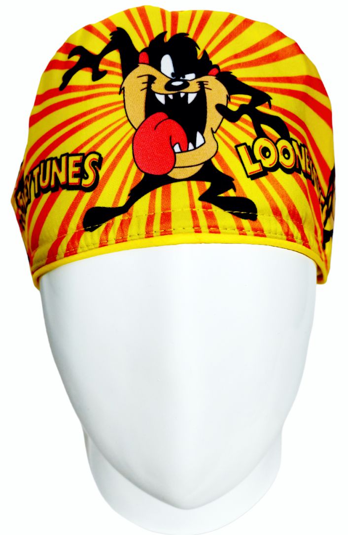 Gorro Quirúrgico Mujer y Portacarnet Taz Amarillo - gorro antifluido para mujer Doctools - foto 3