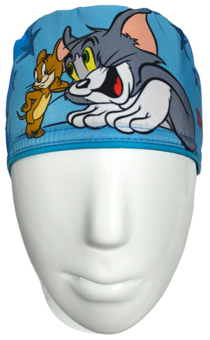 Gorro Quirúrgico Mujer y Portacarnet Tom y Jerry Azul - gorro antifluido para mujer Doctools - foto 3