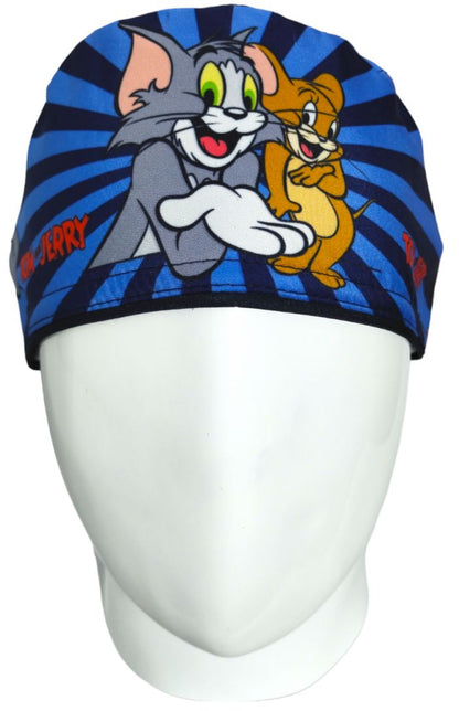 Gorro Quirúrgico Mujer y Portacarnet Tom y Jerry Rayas - gorro antifluido para mujer Doctools - foto 3