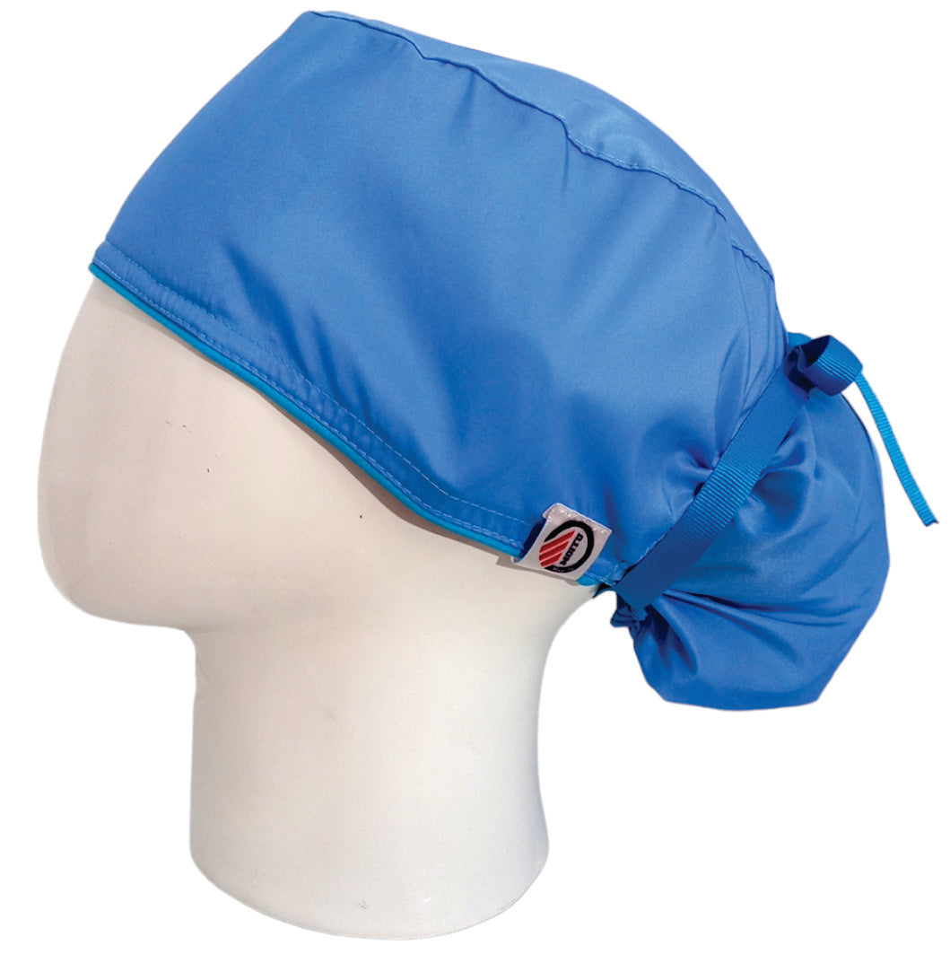 Gorro Quirúrgico Mujer y Portacarnet Unicolor Azul Claro - gorro antifluido para mujer Doctools - foto 1