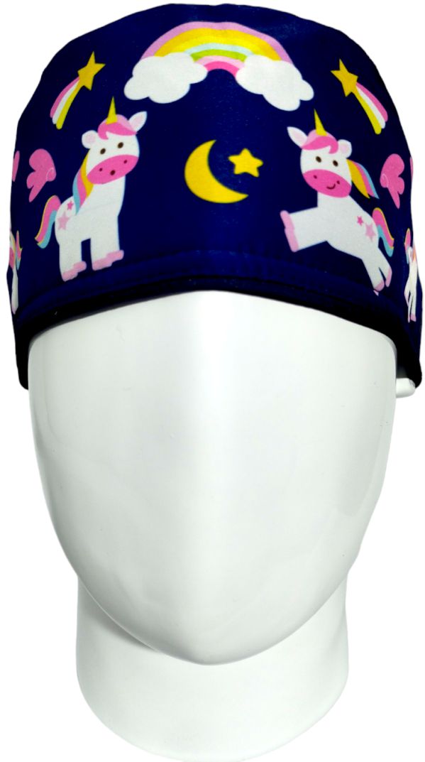 Gorro Quirúrgico Mujer y Portacarnet Unicornios - gorro antifluido para mujer Doctools - foto 3