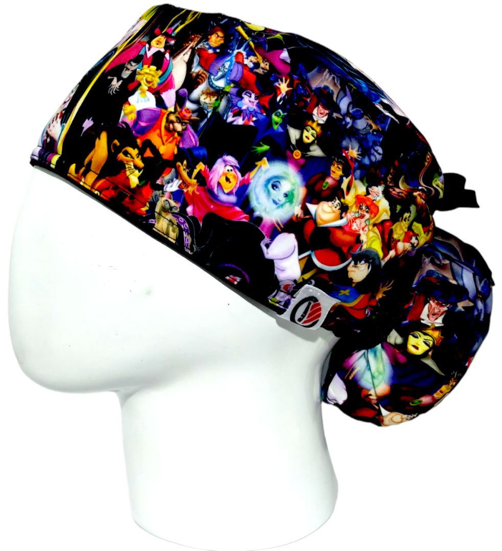 Gorro Quirúrgico Mujer y Portacarnet Villanas Negro - gorro antifluido para mujer Doctools - foto 1