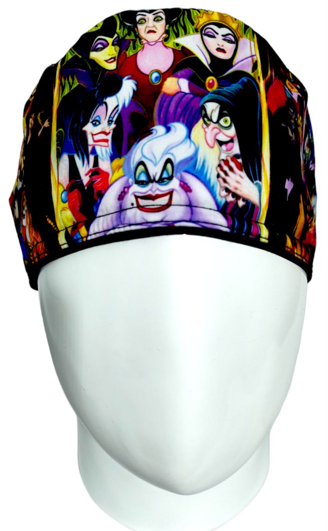 Gorro Quirúrgico Mujer y Portacarnet Villanas Negro - gorro antifluido para mujer Doctools - foto 3