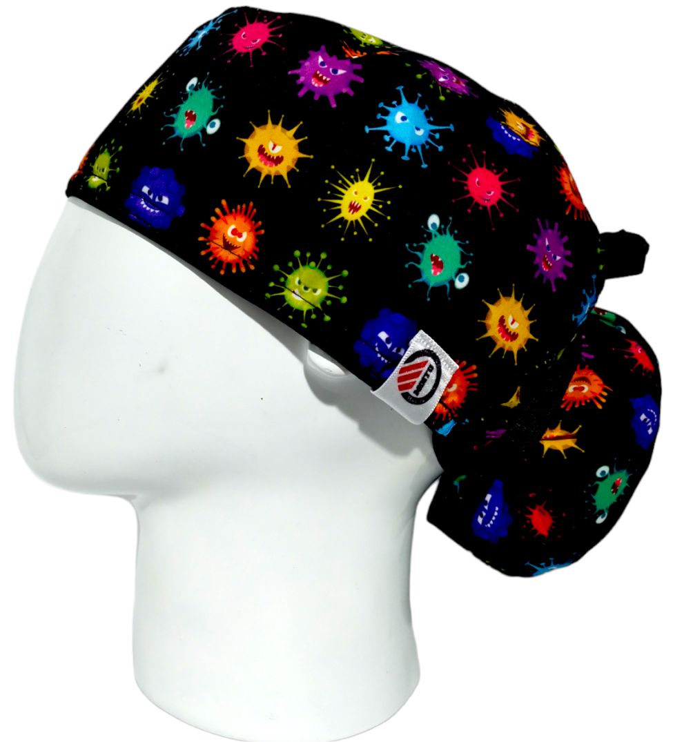 Gorro Quirúrgico Mujer y Portacarnet Virus - gorro antifluido para mujer Doctools - foto 1