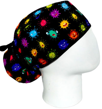 Gorro Quirúrgico Mujer y Portacarnet Virus - gorro antifluido para mujer Doctools - foto 2