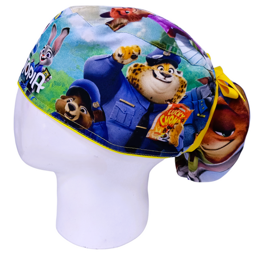 Gorro Quirúrgico Mujer y Portacarnet Zootopia Amarillo - gorro antifluido para mujer Doctools - foto 1
