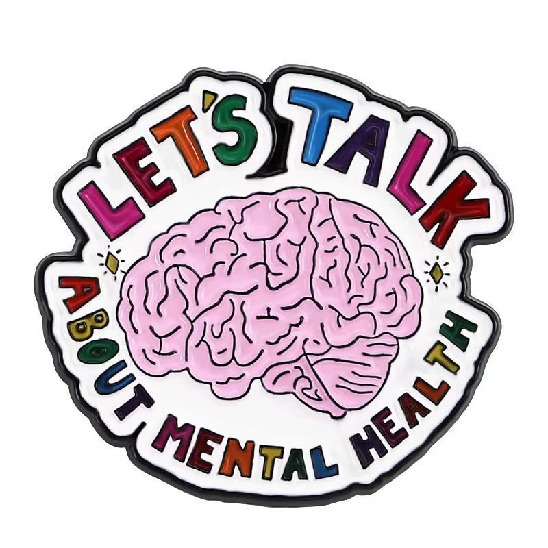 Metallic Brain Base Anatomy Pin