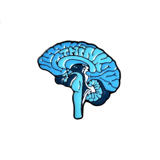 Metallic Brain Base Anatomy Pin