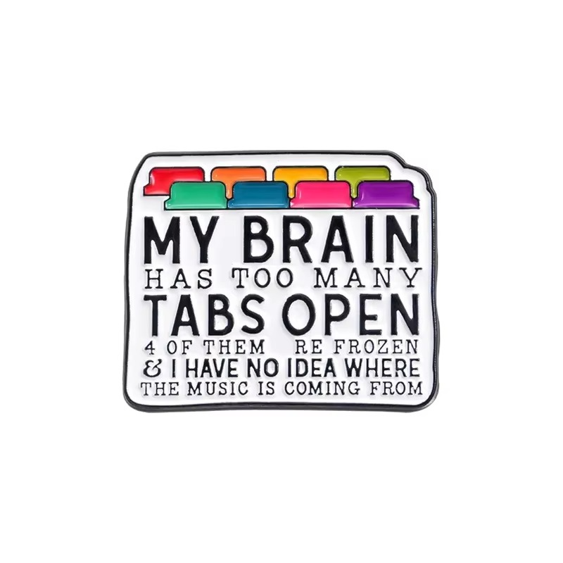 Pin Metálico Brain Tabs