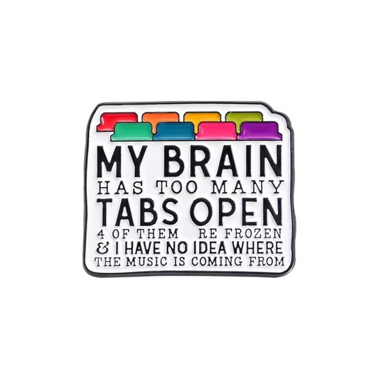 Metallic Brain Base Anatomy Pin