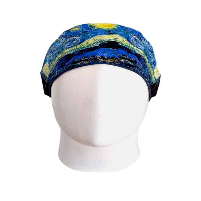 Gorro Quirúrgico Mujer + Lanyard La Noche Estrellada - Imagen 2