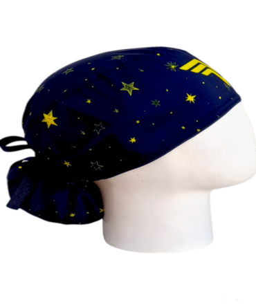 Gorro Quirúrgico Mujer + Lanyard Mujer Maravilla Azul Oscuro