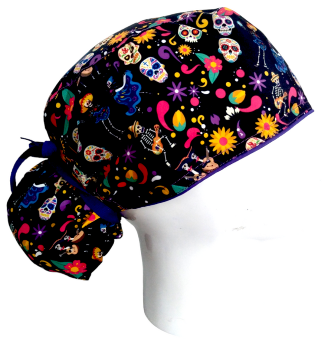 Gorro Quirúrgico Mujer + Lanyard Catrinas