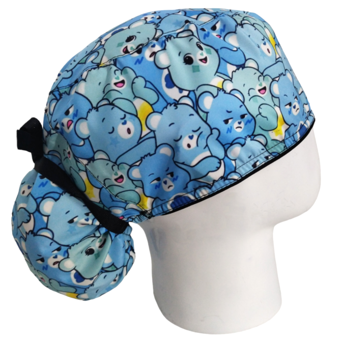 Gorro Quirúrgico Mujer + Lanyard Osito Gruñoncito