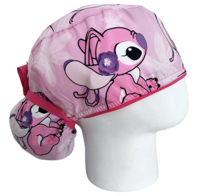 Gorro Quirúrgico Mujer + Lanyard Angel Rosa