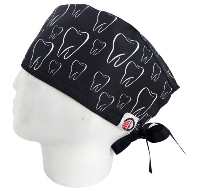 Gorro Quirúrgico Hombre + Lanyard Dientes Siluetas - Imagen 3