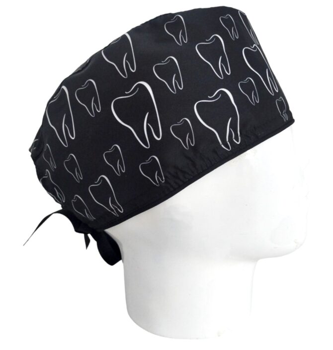 Gorro Quirúrgico Hombre + Lanyard Dientes Siluetas - Imagen 2